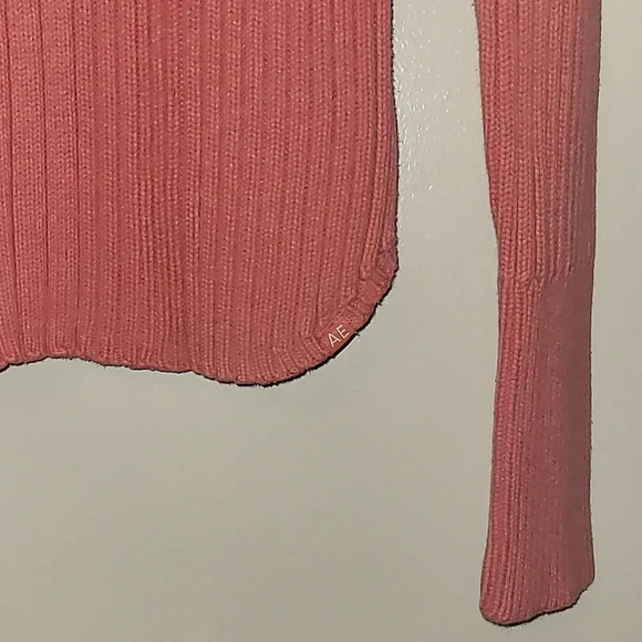 Vintage Y2K American Eagle Outfitters women's coral pink turtleneck Large LOT F - Picture 3 of 5